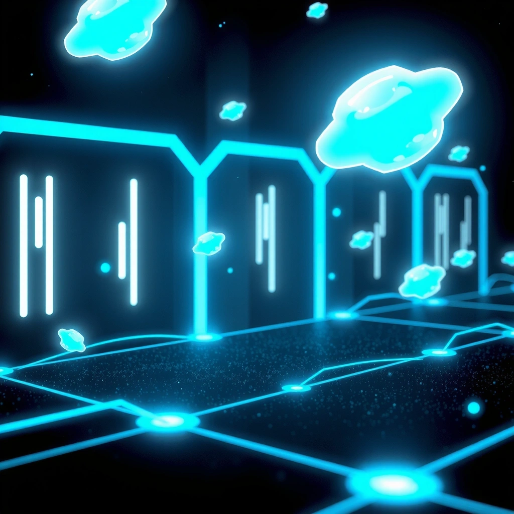 Abstract space trading background